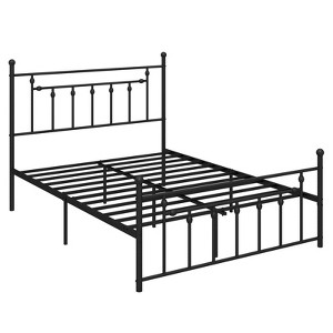 Infans Queen Size Metal Bed Frame w/ Headboard Under-bed Storage Mattress Foundation - 1 of 4