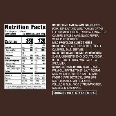 Charcuterie Bites Milano Nuggets Mild Provolone Cubes Dark Chocolate Chunks Round Crackers - 6.5oz - Good & Gather™