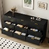 63" Dresser for Bedroom, Modern 9 Drawers Dresser with Deep Drawer, Wide Storage Chest of Drawer with Gold Handle - 2 of 4