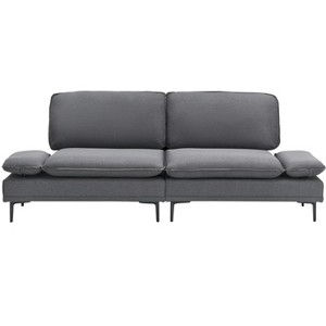TiramisuBest 83" Modern Sofa Couches for Living Room, 3 Seater Sofa with Detachable Cover & double cushioning,Beige - 1 of 4