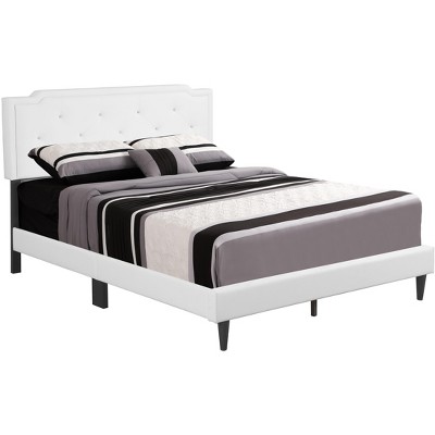 Passion Furniture Deb White Adjustable Queen Panel Bed : Target