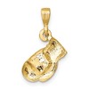 Black Bow Jewelry 14k Yellow Gold Polished Boxing Glove Pendant - 3 of 4