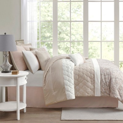 Blush Pink King Microfiber 8-Piece Bedspread Set