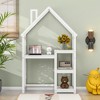 VYNXARIA White Wooden Writing Desk in the Shape of a House, Matching Bookshelf, Toy Storage Cabinet & Decorative Bookcase - 4 of 4