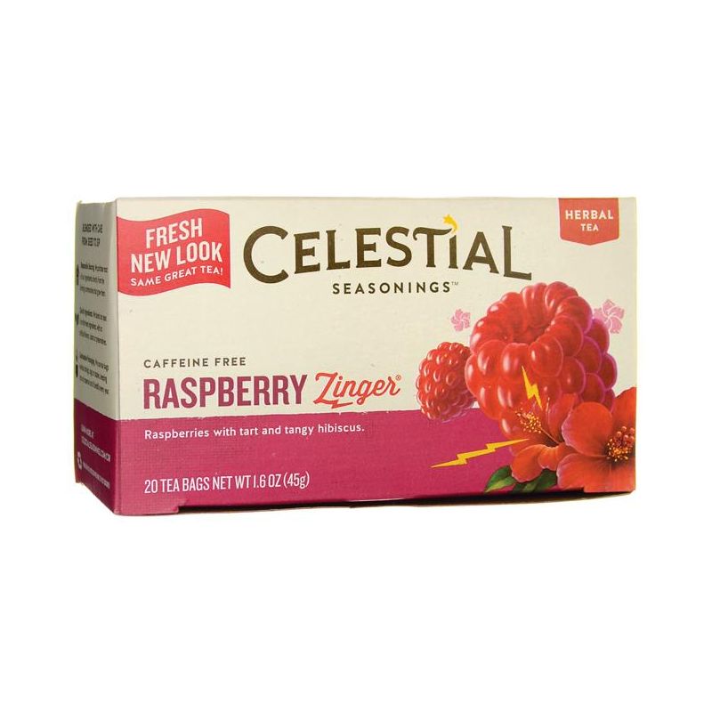 Celestial Seasonings Raspberry Zinger Herbal Tea - Caffeine Free, 1 of 2