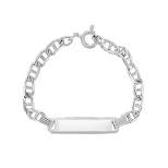 Girl's Anchor Chain ID Bracelet Sterling Silver - In Season Jewelry
