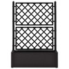 vidaXL Garden Raised Bed with Trellis, Self Watering with Water Level Indicator, Anthracite, PP - 4 of 4