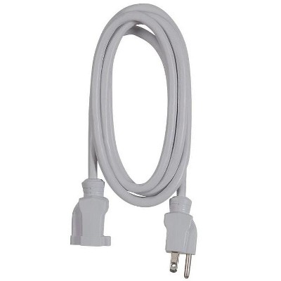 Monoprice Outdoor Extension Cord - 6 Feet - White | NEMA 5-15P to NEMA 5-15R, 16AWG, 13A/1625W, SJTW