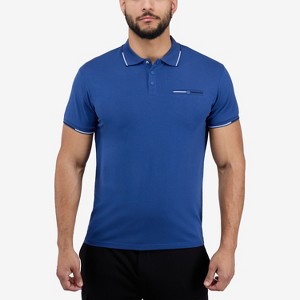 X RAY Men's Short Sleeve Polo With JQD Rib Collar And Pocket - 1 of 4