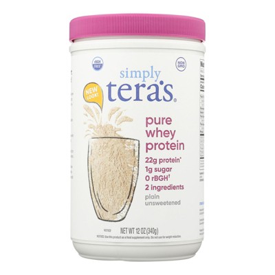 Tera's Whey Protein rBGH Free Plain Unsweetened 12 oz