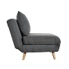 Merrick Lane Convertible Tri-Fold Sleeper Chair with Channel Stitching and Pillow - 3 of 4