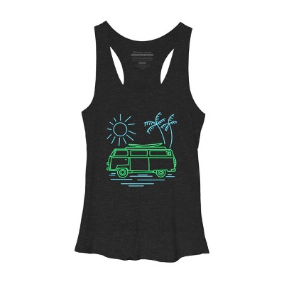 Women's Design By Humans Summer Surf Trip Van Life By donipacoceng Racerback Tank Top