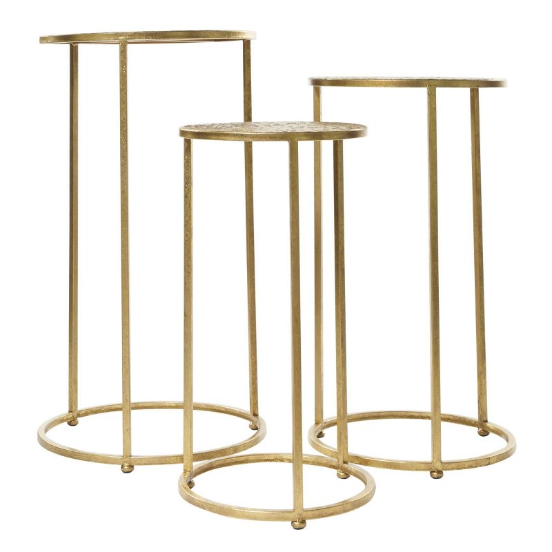 Set of 3 Glam Metal Accent Tables Gold - Olivia &#38; May, 4 of 7