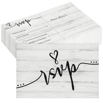 Sustainable Greetings 60 Pack RSVP Cards for Wedding, Postcards for Rehearsal Dinner, Bridal Shower (4x6 In)