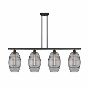 Vaz - 4 Light Stem Hung Island In Industrial Style-10.38 Inches Tall and 48 Inches Wide - 1 of 1