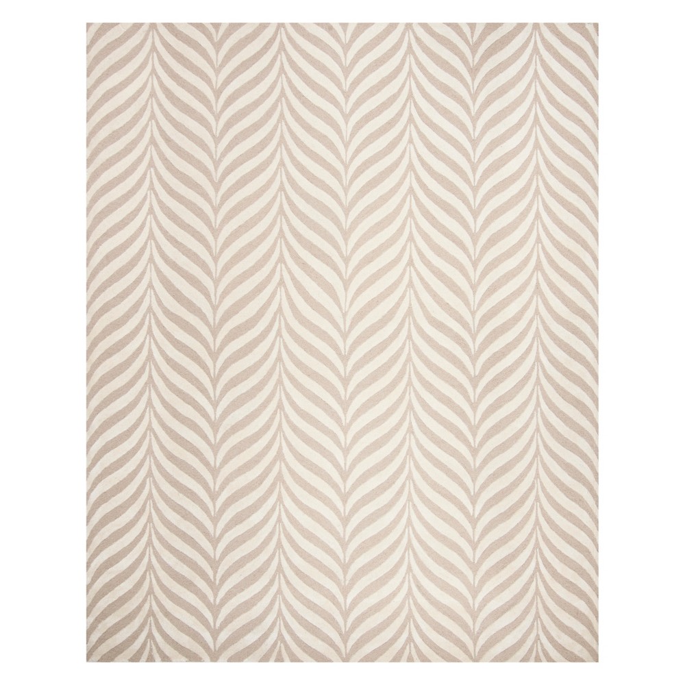 6'x9' Stripe Area Rug Sand/Ivory - Safavieh