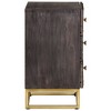 vidaXL Bed Cabinet Black 15.7"x11.8"x19.7" Solid Mango Wood - 3 of 4