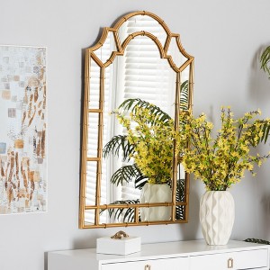 Baxton Studio Bedivere Modern Glam and Luxe Antique Goldleaf Metal Accent Wall Mirror - 1 of 4