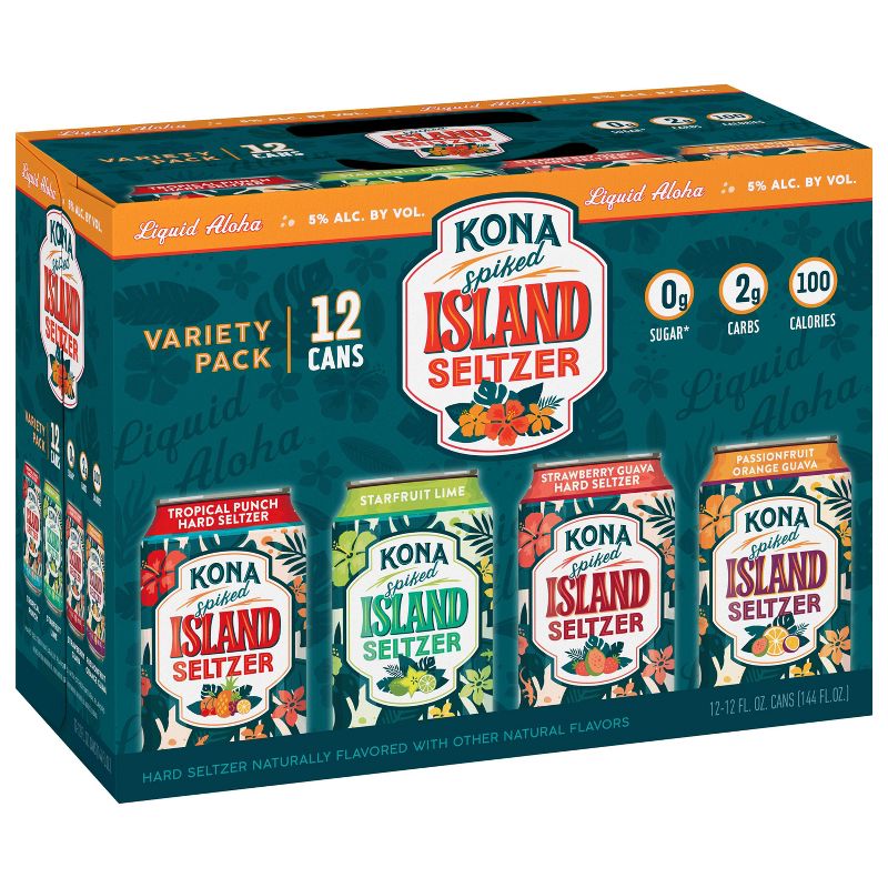 Kona Spiked Island Hard Seltzer Variety Pack - 12pk/12 fl oz Cans, 1 of 7