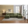 Hyleory Corduroy U-Shaped Sectional Sofa, 4-Seater Couch with 2 Movable Ottomans, Modular Living Room Furniture - 4 of 4