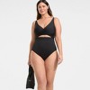 Lands' End Women's Wrap Monokini High Leg One Piece Swimsuit - 4 of 4
