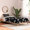 Deny Designs Twin/ Twin Extra Long Avenie Luna Moth Black and Cream Comforter and Pillow Sham Black - 2 of 4
