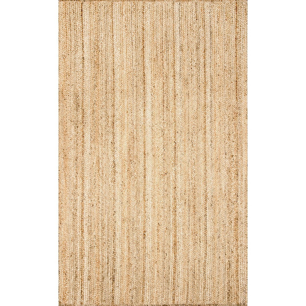 2'3inx4' Oval Hand Woven Rigo Jute Area Rug Natural - nuLOOM