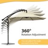 FONTOI 360° Rotation Outdoor Umbrella with Crank Handle, Rectangular Market Umbrella with 8 Ribs for Patio, Backyard, Beige, 114.17"*81.49"*114.17" - 4 of 4
