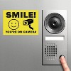 Avery Smile You're on Camera Video Surveillance Labels, Waterproof, UV Resistant, Preprinted, 3.5" X 5", 8 Labels - 3 of 4