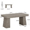 Tribesigns 55 Inches Home Office Executive Desk with Double Trapezoid Base - 3 of 4