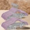 30-Pack Pants Hangers, 16.7-Inch Long Velvet Hangers with Adjustable Clips,  Heavy-Duty, Non-Slip Skirt Hangers, Velvet Pants Hangers - 2 of 4