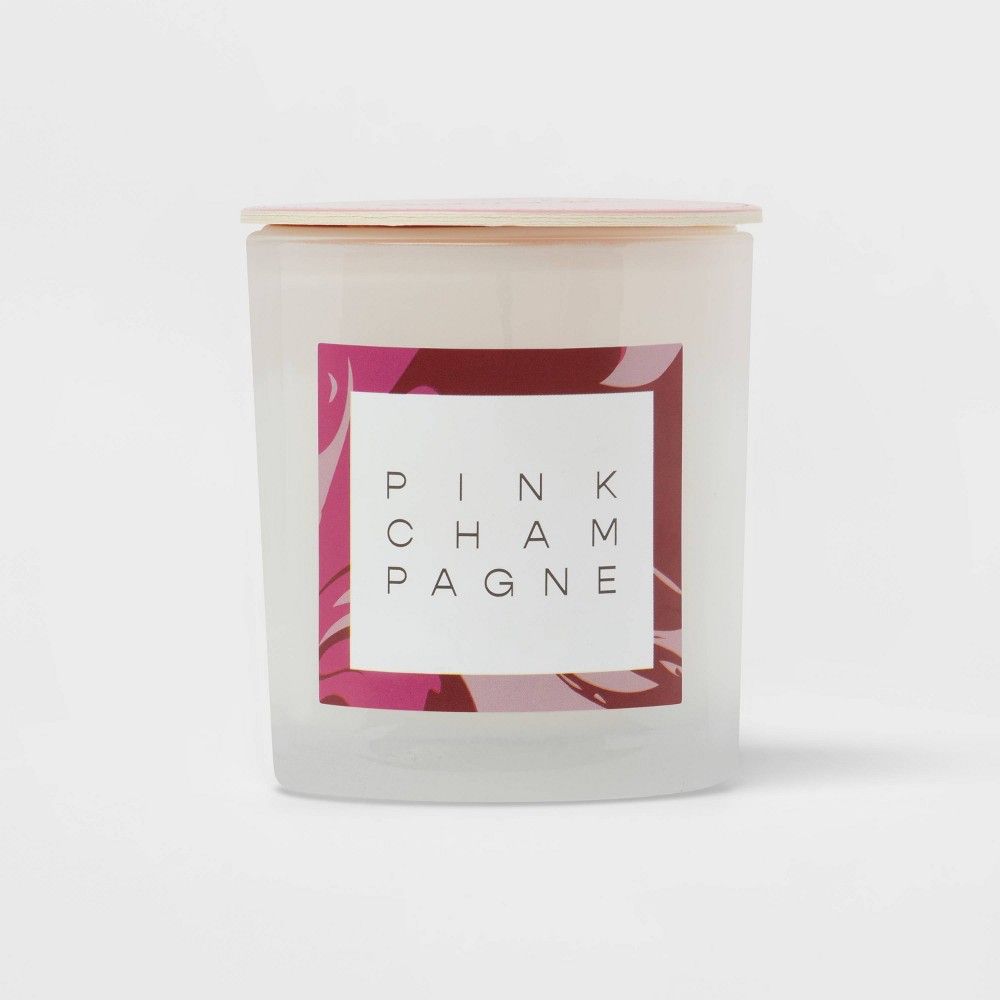 Milky Glass Jar Candle Pink Champagne - Opalhouse™