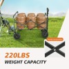 MAYEERTY Collapsible Folding Wagon Cart, Camping & Shopping, Heavy Duty Utility Wagon with All-Terrain Wheels, 330lbs (Blue) - 4 of 4