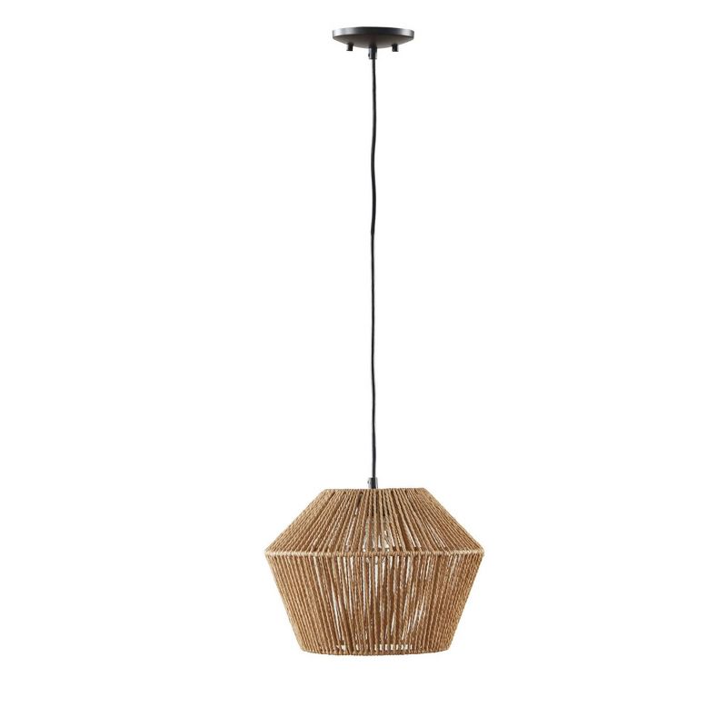 Ramsey Natural Woven Rope Pendant Matte Black - Ink+Ivy, 5 of 10