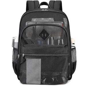 Mesh Backpack Heavy Duty, See Through School Bookbag, Transparent Net Backpack for Swimming, Beach, Sports, Work, Travel – Unisex - 1 of 4