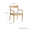 Modway  Solara Dining Armchairs Set of 2 in Natural Heathered Weave Beige - 3 of 4
