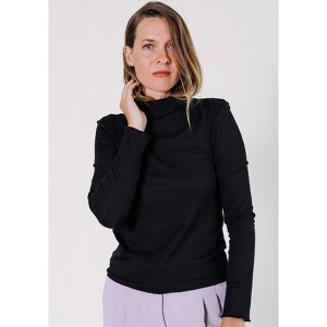 POPLINEN Women's Norma Modal Ribbed Turtleneck - 1 of 4