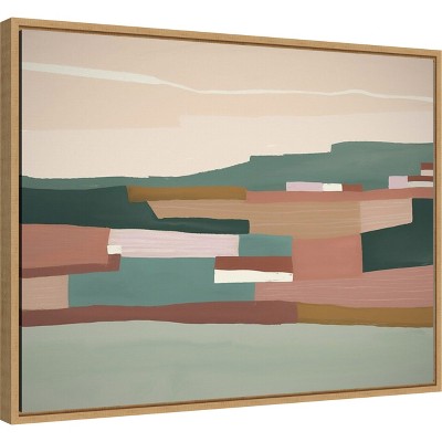 Sage Green and Terracotta Abstract Canvas Wall Art, 18 x 24 inches