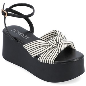 Journee Collection Women's Lailee Buckle Platform Sandals - 1 of 4