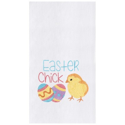 C&F Home Easter chick Flour Sack Embroidered Cotton Kitchen Towel