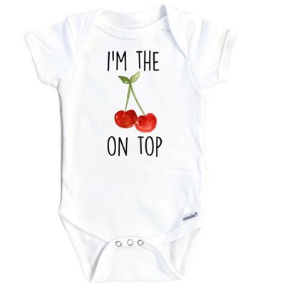 Cherry On Top Onesie® Baby Boy Girl Clothes Infant Bodysuit Funny Cute Newborn GS1