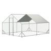 Akoasm 156.00 in. W Large Metal Chicken Coop with Waterproof and Anti-Ultraviolet Cover for Outside-Silver - 3 of 4