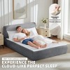 Aukfa 2-in-1 Queen Size Upholstered Platform Bed with Mattress, No Assembly Floor Bed Frame with Headboard, 13.4" Chenille Fabric - 4 of 4