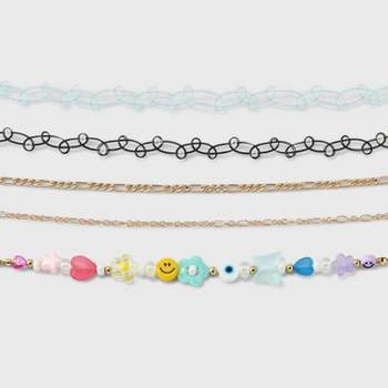 Girls' 5pk Rainbow Icons Necklace Set - art class™