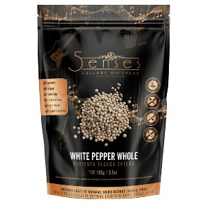 5Senses Malabar Whole White Pepper | Pimienta Blanca | Lullaby Whispers | 100% Natural, Non-GMO, Fairtrade - 1 of 4