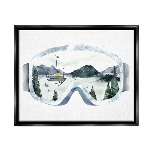 Stupell Industries Ski Mountain Reflection in Sports Goggles Winter Forest - 1 of 4