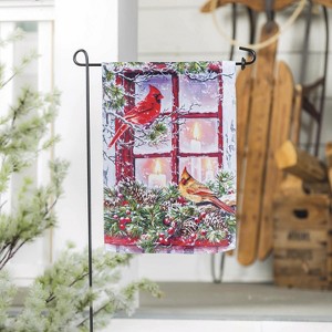 Cardinals in the Window Garden Suede Flag - 1 of 4