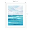 Kate and Laurel Framed Art Evening Ocean Waves by Nikita Jariwala, 35x43, Oliver White Narrow - 2 of 4