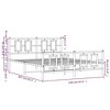 vidaXL White Metal Double Bed Frame with Slatted Support, Modern Bedroom Furniture with Headboard - 3 of 4
