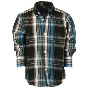 Gioberti Boy's Long Sleeve Button Down Plaid Checkered Shirt - 1 of 4